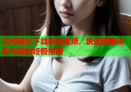 如何轻松下载麻豆视频，快速获取精彩内容的终极指南
