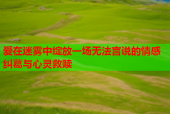 爱在迷雾中绽放一场无法言说的情感纠葛与心灵救赎