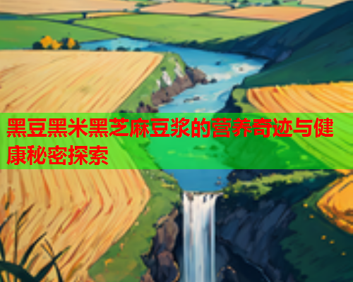 黑豆黑米黑芝麻豆浆的营养奇迹与健康秘密探索  第2张